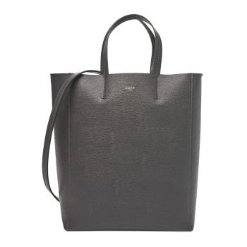 CELINE Grained Calfskin Small Vertical Cabas Kohl