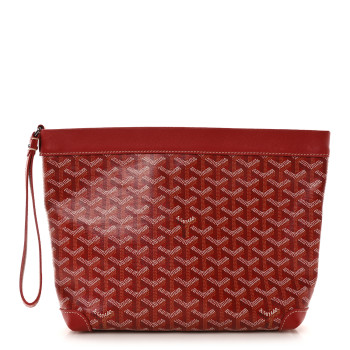 GOYARD Goyardine Conti Pouch Red