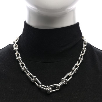 TIFFANY Sterling Silver HardWear Graduated Link Necklace