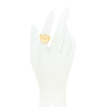 FOUNDRAE 18K Yellow Gold Diamond Reverie Signet Ring 53 6.5