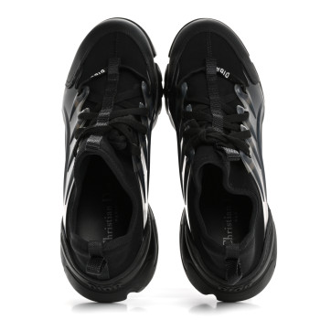 CHRISTIAN DIOR Neoprene Rubber Womens D-Connect Sneakers 38 Black
