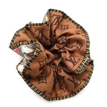 LOUIS VUITTON Silk Monogram Be Mindful Trop Chou Scrunchie