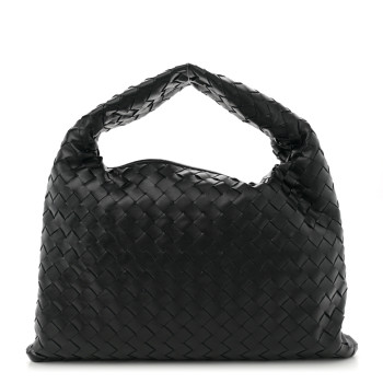 BOTTEGA VENETA Calfskin Intrecciato Small Hop Black