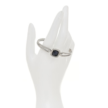 DAVID YURMAN Sterling Silver Diamond Black Orchid Albion Cable Bracelet