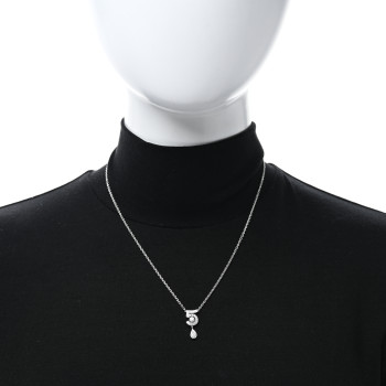 CHANEL 18K White Gold Diamond Eternal No 5 Necklace