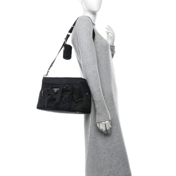 PRADA Re-Nylon Saffiano Pet Bag Black