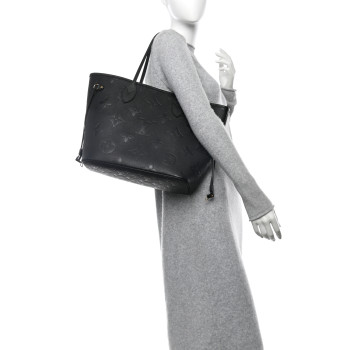 LOUIS VUITTON Empreinte Monogram Giant Neverfull MM Black