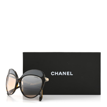 CHANEL Acetate Butterfly Runway Sunglasses 5379 Tortoise