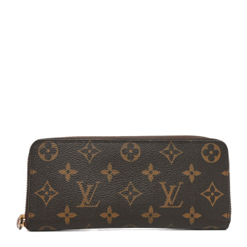 LOUIS VUITTON Monogram Clemence Wallet Rose Ballerine