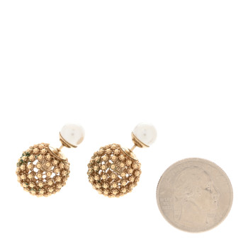 CHRISTIAN DIOR Pearl Mise En Dior Tribales Earrings Gold