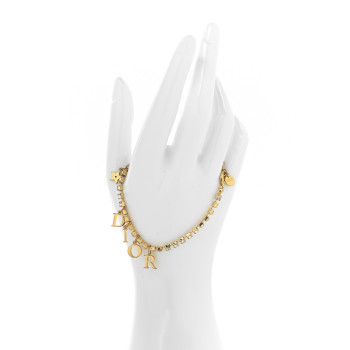 CHRISTIAN DIOR Metal Crystal Dio(r)evolution Star Bracelet Gold