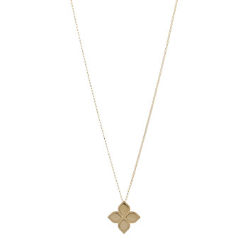 ROBERTO COIN 18K Yellow Gold Large Princess Flower Pendant Necklace