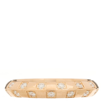 LOUIS VUITTON 18K Pink Gold Diamond Le Damier Ring 51 5.75