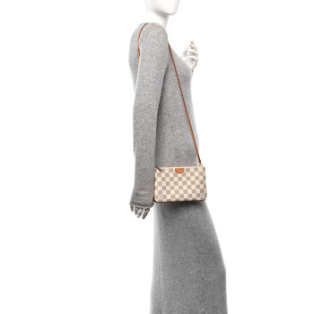 LOUIS VUITTON Damier Azur Double Zip Pochette
