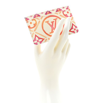 LOUIS VUITTON Monogram Tiles By The Pool Card Holder Coral