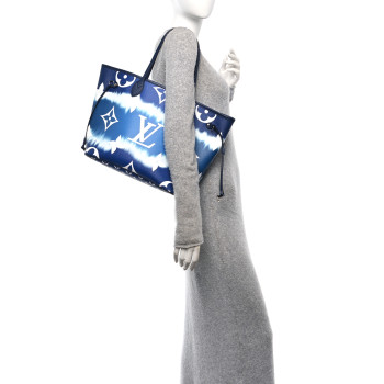 LOUIS VUITTON Monogram Escale Neverfull MM Blue