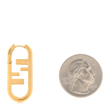 FENDI Metal FF O'Lock Single Earring Gold