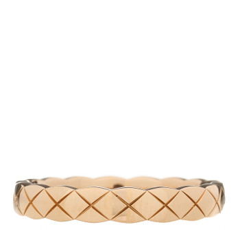 CHANEL 18K Beige Gold Mini Coco Crush Ring 51 5.75