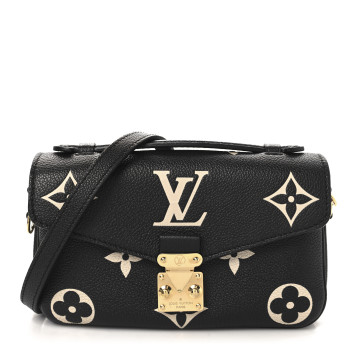 LOUIS VUITTON Empreinte Monogram Giant Pochette Metis East West Black Beige