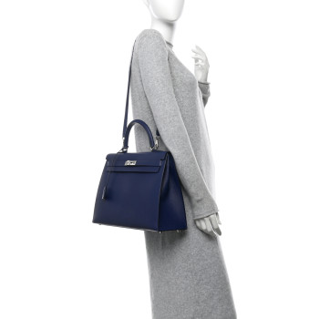 HERMES Epsom Kelly Sellier 35 Bleu Saphir