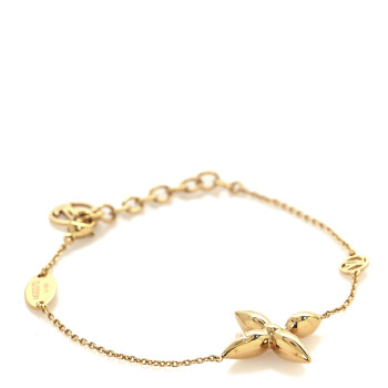 LOUIS VUITTON Metal Louisette Charm Bracelet Gold