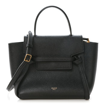 CELINE Grained Calfskin Nano Belt Bag Black