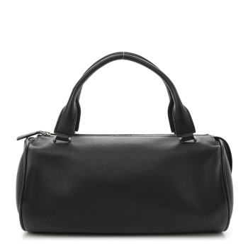 THE ROW Grained Saddle Calfskin Edith Bag Black