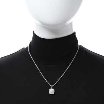 DAVID YURMAN Sterling Silver Diamond Pave 7mm Petite Albion Pendant Necklace
