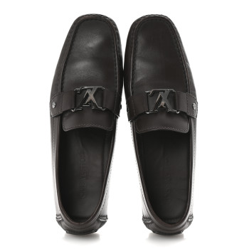 LOUIS VUITTON Calfskin Mens Monte Carlo Shoe Moccasin Loafers 11 Brown