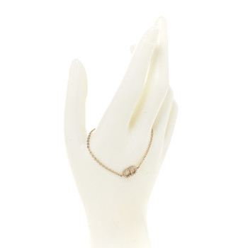 CHRISTIAN DIOR Metal Crystal Clair D Lune Bracelet Gold