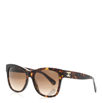 CHANEL Acetate Runway Square Sunglasses 5380 Dark Tortoise