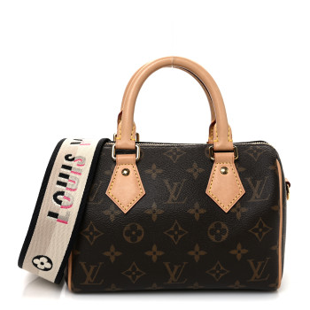 LOUIS VUITTON Monogram Speedy Bandouliere 20 Black