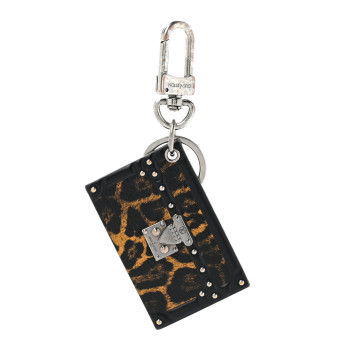 LOUIS VUITTON Petite Malle Bag Charm Key Holder Leopard