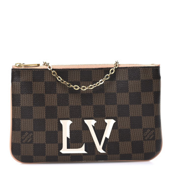 LOUIS VUITTON Damier Ebene Double Zip Pochette