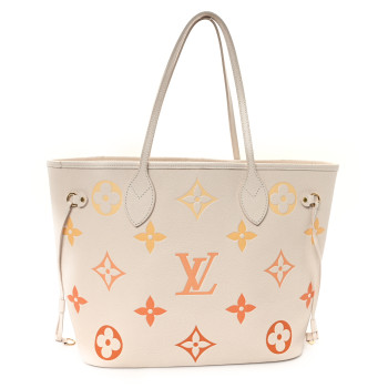 LOUIS VUITTON Empreinte Monogram Giant Neverfull MM Degrade Neutral