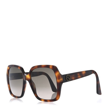 GUCCI Acetate Square Frame GG0096S Sunglasses Tortoise