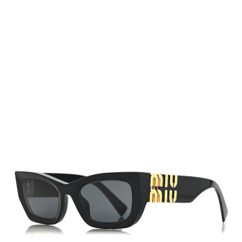 MIU MIU Acetate Rectangle Sunglasses SMU 09W Black