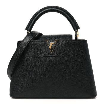 LOUIS VUITTON Taurillon Capucines BB  Black