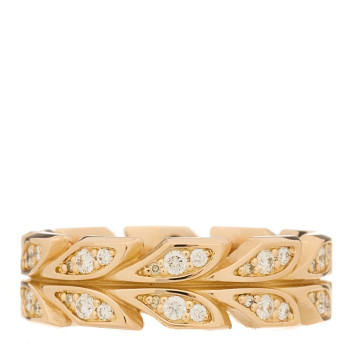 TIFFANY 18K Yellow Gold Diamond  Victoria Vine Band Ring 53 6.25