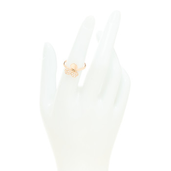 TIFFANY 18K Rose Gold Diamond Paper Flowers Ring 52 6