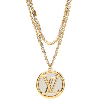 LOUIS VUITTON Louise Long Necklace Gold