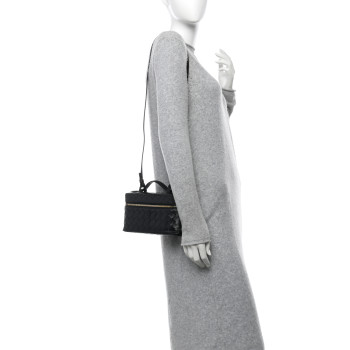 BOTTEGA VENETA Calfskin Intrecciato Bang Bang Vanity Case Black