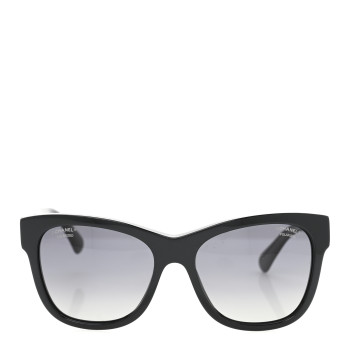 CHANEL Acetate Polarized Square CC Sunglasses 5380 Black