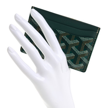 GOYARD Goyardine Saint Sulpice Card Holder Green