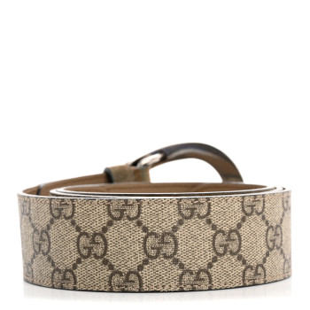 GUCCI GG Supreme Monogram Suede Dionysus 40mm Belt 85 34 Beige Taupe