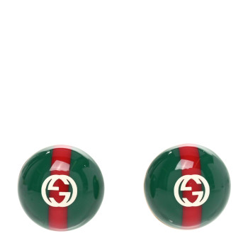 GUCCI Resin Web Stud Earrings