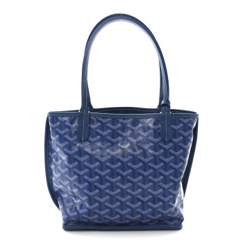 GOYARD Goyardine Reversible Mini Anjou Sky Blue