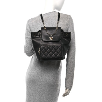 CHANEL Caviar Quilted Business Affinity Backpack Black