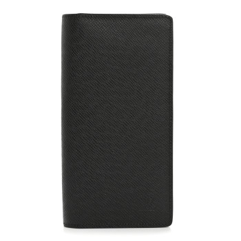 LOUIS VUITTON Taiga Brazza Wallet Black
