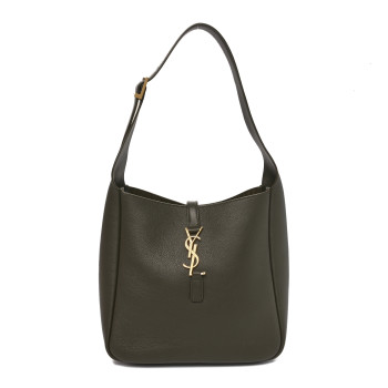 SAINT LAURENT Smooth Calfskin Small Le 5 A 7 Soft Hobo Light Musk